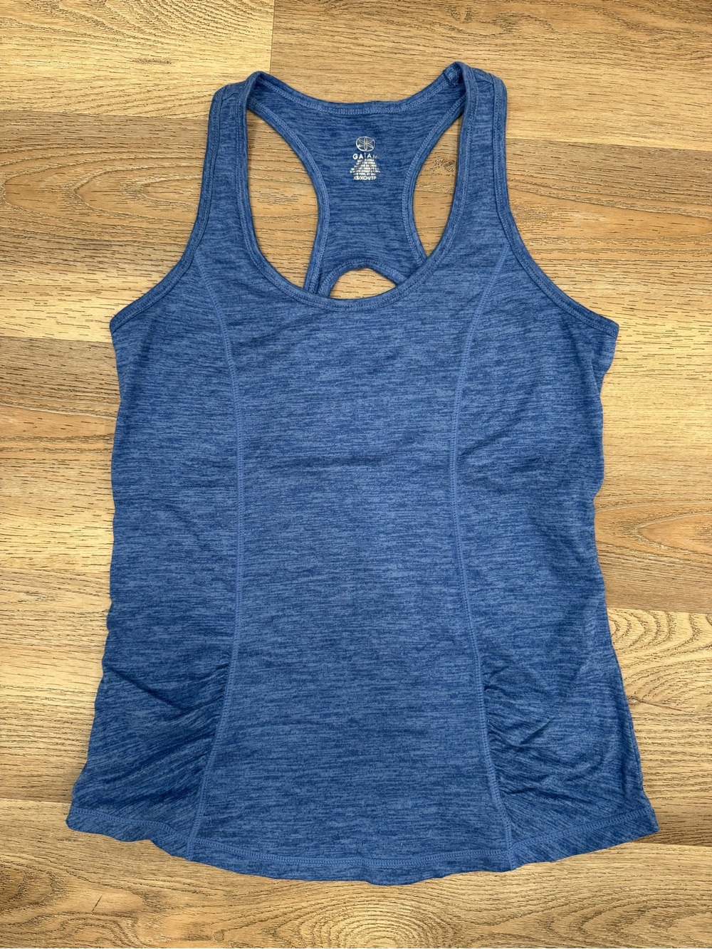 GAIAM royal blue racer back cut out tank top